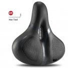 38210608001_ROCKBROS Bicycle Saddle Breathable Shock Seats PU Leather Surface Cushion Rounded Hollow