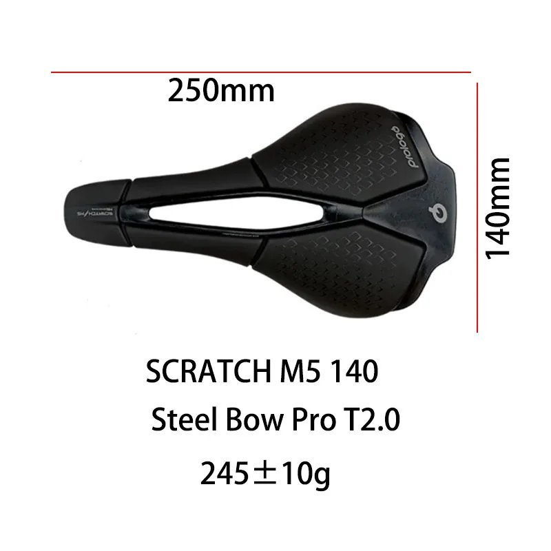 M5 T2.0 250-140_Prologo NDR M5 Short Nose Saddle245&Atilde;�143mm/250x140mm Hollow Road MTB Bicycle Front S