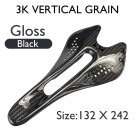 Gloss Black 132x242_K.3+ Carbon Saddle MTB/Mountain Bike Front Seat Cushion 242*122/132mm For Gravel Gloss Black 132x242_K.3+ Carbon Saddle MTB/Mountain Bike Front Seat Cushion 242*122/132mm For Gravel