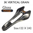 Gloss Orange 122x242_K.3+ Carbon Saddle MTB/Mountain Bike Front Seat Cushion 242*122/132mm For Grave