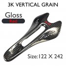 Gloss Red 122x242_K.3+ Carbon Saddle MTB/Mountain Bike Front Seat Cushion 242*122/132mm For Gravel R Gloss Red 122x242_K.3+ Carbon Saddle MTB/Mountain Bike Front Seat Cushion 242*122/132mm For Gravel R