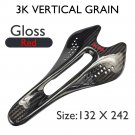 Gloss Red 132x242_K.3+ Carbon Saddle MTB/Mountain Bike Front Seat Cushion 242*122/132mm For Gravel R Gloss Red 132x242_K.3+ Carbon Saddle MTB/Mountain Bike Front Seat Cushion 242*122/132mm For Gravel R