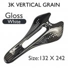 Gloss White 132x242_K.3+ Carbon Saddle MTB/Mountain Bike Front Seat Cushion 242*122/132mm For Gravel Gloss White 132x242_K.3+ Carbon Saddle MTB/Mountain Bike Front Seat Cushion 242*122/132mm For Gravel