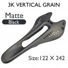 Matte Black 122x242_K.3+ Carbon Saddle MTB/Mountain Bike Front Seat Cushion 242*122/132mm For Gravel