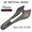 Matte Red 122x242_K.3+ Carbon Saddle MTB/Mountain Bike Front Seat Cushion 242*122/132mm For Gravel R Matte Red 122x242_K.3+ Carbon Saddle MTB/Mountain Bike Front Seat Cushion 242*122/132mm For Gravel R