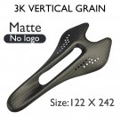 Nologo 3K Matte 122_K.3+ Carbon Saddle MTB/Mountain Bike Front Seat Cushion 242*122/132mm For Gravel