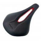 Black red 280g_New bicycle seat MTB Road Bike Saddles PU Retro Brown Ultralight Breathable Comfortab
