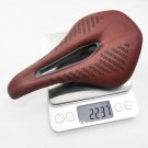 Brown 230g_New bicycle seat MTB Road Bike Saddles PU Retro Brown Ultralight Breathable Comfortable S