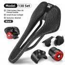 Model 138 Set_WEST BIKING T800 Carbon 3D Printed Bike Saddle Ultralight With Tail Light Bike Saddle 