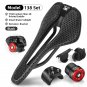 Model 138 Set_WEST BIKING T800 Carbon 3D Printed Bike Saddle Ultralight With Tail Light Bike Saddle