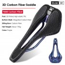 Model 141 Purple_WEST BIKING T800 Carbon 3D Printed Bike Saddle Ultralight With Tail Light Bike Sadd
