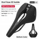 Model 163 Black_WEST BIKING T800 Carbon 3D Printed Bike Saddle Ultralight With Tail Light Bike Saddl