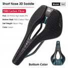 Model 163 Green_WEST BIKING T800 Carbon 3D Printed Bike Saddle Ultralight With Tail Light Bike Saddl