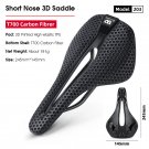 Model 203 Black_WEST BIKING T800 Carbon 3D Printed Bike Saddle Ultralight With Tail Light Bike Saddl