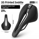 Model 214 Black_WEST BIKING T800 Carbon 3D Printed Bike Saddle Ultralight With Tail Light Bike Saddl