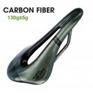 Green_MTB Carbon Saddle Ultralight 130g Hollow Breathable Bicycle Saddle 255x145mm Comfortable Bike 
