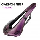 Purple_MTB Carbon Saddle Ultralight 130g Hollow Breathable Bicycle Saddle 255x145mm Comfortable Bike