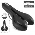 071 Black_WEST BIKING MTB Gel Comfort Bicycle Saddle Foam Road Bike Painless Seat PU Leather Versati