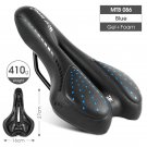 086 Blue_WEST BIKING MTB Gel Comfort Bicycle Saddle Foam Road Bike Painless Seat PU Leather Versatil