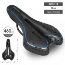 111 Blue_WEST BIKING MTB Gel Comfort Bicycle Saddle Foam Road Bike Painless Seat PU Leather Versatil