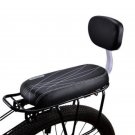 WHITE_Bike Saddle Bike Child Seat with Back Rest Bicycle Back Seat MTB Bicycle Rear Rack Saddle PU L
