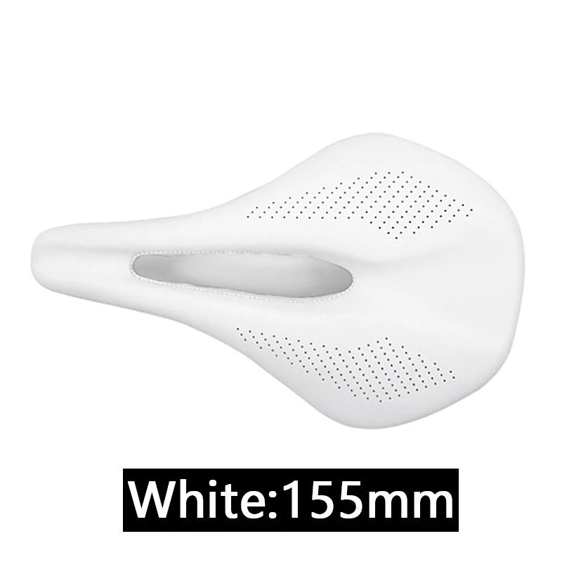White 155 black logo_Full Carbon Saddle Road MTB Mountain Bike Bicycle saddle for Cycling Saddle Tra