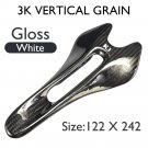 3K Gloss White 122mm_Gravel Bicycle Carbon Saddle MTB/Mountain Bike Front Seat Cushion 242*122/132mm 3K Gloss White 122mm_Gravel Bicycle Carbon Saddle MTB/Mountain Bike Front Seat Cushion 242*122/132mm