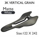 3K Matte White 122mm_Gravel Bicycle Carbon Saddle MTB/Mountain Bike Front Seat Cushion 242*122/132mm 3K Matte White 122mm_Gravel Bicycle Carbon Saddle MTB/Mountain Bike Front Seat Cushion 242*122/132mm