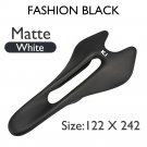 Matte White 122mm_Gravel Bicycle Carbon Saddle MTB/Mountain Bike Front Seat Cushion 242*122/132mm Fo Matte White 122mm_Gravel Bicycle Carbon Saddle MTB/Mountain Bike Front Seat Cushion 242*122/132mm Fo