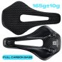 Black Carbon Base_RYET 3D Printed Bike Saddle Ultralight Carbon Fiber Hollow Comfortable Breathable