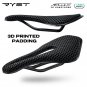 Black Carbon Base B_RYET 3D Printed Bike Saddle Ultralight Carbon Fiber Hollow Comfortable Breathabl