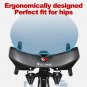 122B Clamp Tools_WEST BIKING-Ergonomic Big Butt Bicycle Saddle,Widen Thicken Cushion Pad,Comfortable