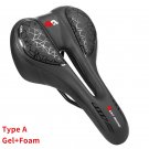 Gel Filled A_WEST BIKING Bicycle Saddle Gel Sponge Filled Comfortable Cushion For Men MTB Bike Front