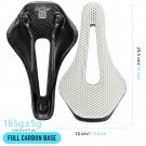 White Carbon Base_RYET 3D Printed Bike Saddle Carbon Fiber Ultralight Hollow Comfortable Breathable 