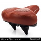 Blue_Soft Mtb Saddle Thickened Sponge Bicycle Saddle Long Distance Silicone Saddle Road Bicycle Seat