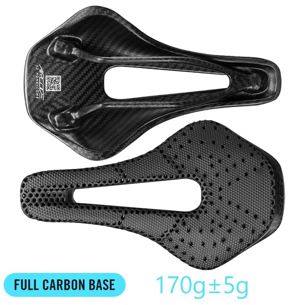T40A 3D Saddle_RYET Carbon Fiber 3D Printed Bike Saddle Ultralight Hollow Comfortable Breathable MTB