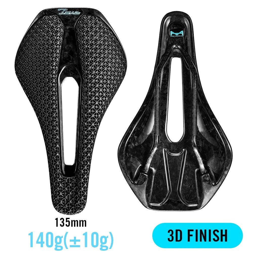 3D Finish 135mm_RYET 3D Printed Bicycle Saddle Ultralight Carbon EVA saddle 135/143mm 105g Bike Sadd
