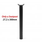 A seatpost 27.2x300_BMX Saddle with Seat Post  BMX Bike Seat Pivotal Middle Hole Bicycle Accessories
