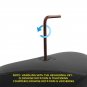 A Sets 25.4x150mm_BMX Saddle with Seat Post BMX Bike Seat Pivotal Middle Hole Bicycle Accessories