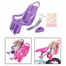 PURPLE_Girls Bike Doll Seat Children Gifts with DIY Decals Kids Bike Decoration Bicycle Accessories 