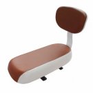 Back Seat - Brown_Bicycle Back Seat Bike PU Leather Soft Cushion Rear Rack Seat Water Resistant Chil