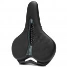 Black_MTB Bike Saddle Breathable Big Butt Cushion Leather Surface Seat Mountain Bicycle Shock Absorb Black_MTB Bike Saddle Breathable Big Butt Cushion Leather Surface Seat Mountain Bicycle Shock Absorb