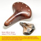 G98-A Brown_FREE- Retro Vintage Bicycle Saddle Pure Cowhide Handmade Sport Cycling Bike Seat Various