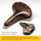 G98-A Chocolate_FREE- Retro Vintage Bicycle Saddle Pure Cowhide Handmade Sport Cycling Bike Seat Var