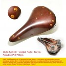 G98-BT  Brown_FREE- Retro Vintage Bicycle Saddle Pure Cowhide Handmade Sport Cycling Bike Seat Vario