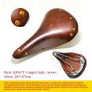 G98-CT  Brown_FREE- Retro Vintage Bicycle Saddle Pure Cowhide Handmade Sport Cycling Bike Seat Vario