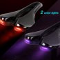 Tail light Saddle_Bicycle Road MTB Bike SaddleSeat With Warning Taillight USB Charging Mountain Cycl