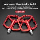 K203-RD_ROCKBROS Bike Pedals Aluminum Alloy Anti-slip Bicycle Pedals Ultralight Sealed Bearing One-p