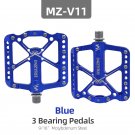 V11-Blue_Bicycle Pedals 3 Bearings MTB Anti-slip Ultralight Aluminum Mountain Road Bike Platform Ped V11-Blue_Bicycle Pedals 3 Bearings MTB Anti-slip Ultralight Aluminum Mountain Road Bike Platform Ped