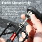 black_WEST BIKING Bicycle Quick Release Pedals With Safety Lock Ring CNC Aluminum Alloy 3 Bearings P